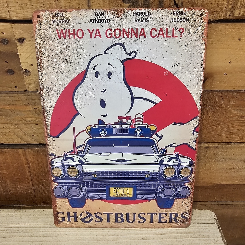 "Ghostbusters" tin sign 7-3/4" x 11-3/4"